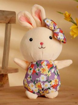 LITTLE GINNIE - Bow Rabbit Purple Soft Toy