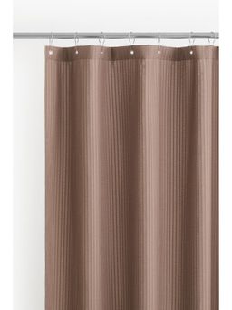 H&M - Brown Seersucker Shower Curtain