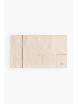 H&M - Beige 2-Pack Embroidery-Detail Place Mats