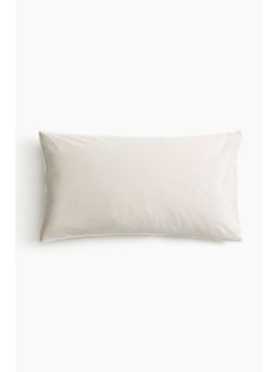 H&M - Beige Embroidery-Detail Cotton Pillowcase
