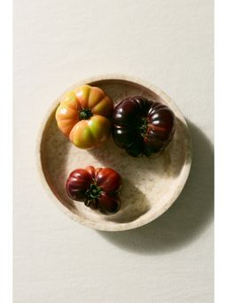 H&M - Beige Round Marble Tray