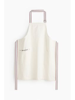 H&M - White Linen-Blend Apron