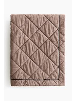 H&M - Beige Quilted Cotton Bedspread
