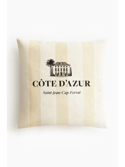 H&M - Multi Color Print-Motif Canvas Cushion Cover
