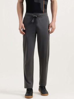 United Colors of Benetton - Grey Solid Cotton Blend Relaxed Fit Trackpant
