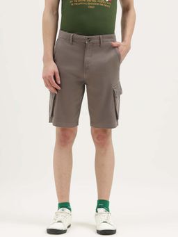 United Colors of Benetton - Grey Solid Lyocell Comfortable Fit Shorts