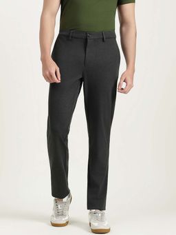 United Colors of Benetton - Grey Solid Polyviscose Regular Fit Trouser