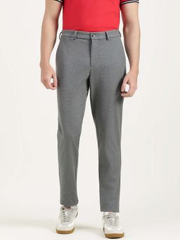 United Colors of Benetton - Grey Solid Polyviscose Regular Fit Trouser