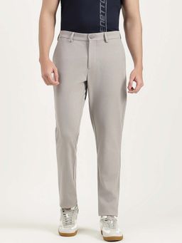 United Colors of Benetton - Grey Solid Polyviscose Regular Fit Trouser