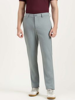 United Colors of Benetton - Green Solid Polyviscose Regular Fit Trouser