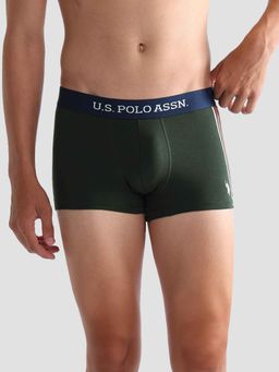 U.S. POLO ASSN. - Innerwear Men Green Solid Super Soft Et001 Trunks