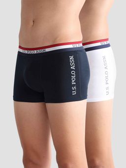 U.S. POLO ASSN. - Innerwear Men Multi-Color Solid Antibacterial Et002 Trunks (Pack of 2)