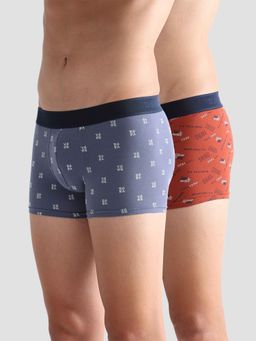 U.S. POLO ASSN. - Innerwear Men Multi-Color Brand Printed Oet16 Trunks (Pack of 2)