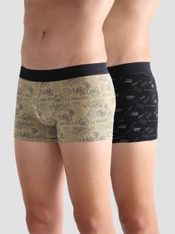 U.S. POLO ASSN. - Innerwear Men Multi-Color Brand Printed Oet16 Trunks (Pack of 2)