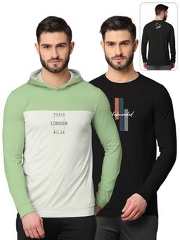 BULLMER - Printed Full Sleeve Sweatshirts For Men Multi-color (Pack of 2)