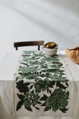 H&M - Green Patterned Table Runner