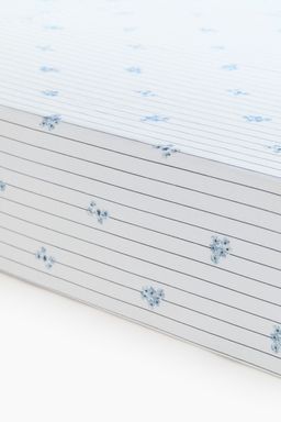 H&M - White Patterned Cotton Fitted Sheet