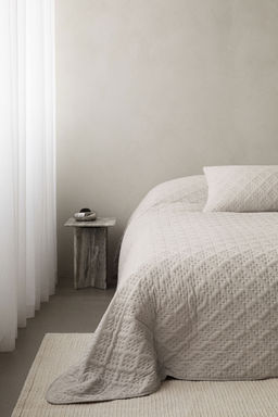 H&M - Beige Quilted Bedspread