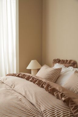 H&M - Brown Cotton Double/King Duvet Cover Set