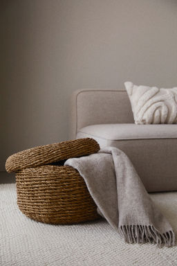 H&M - Beige Extra-Large Handmade Seagrass Storage Basket