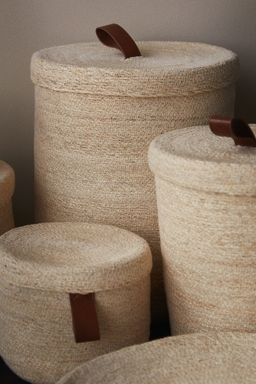 H&M - Beige Seagrass Laundry Basket