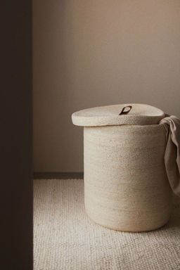 H&M - Beige Extra-Large Seagrass Laundry Basket