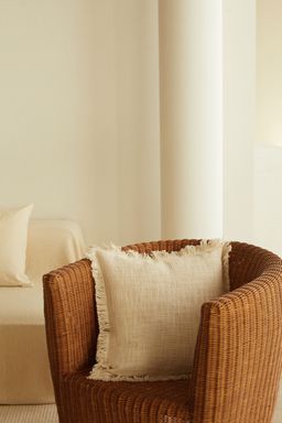 H&M - Beige Slub Weave Cushion Cover