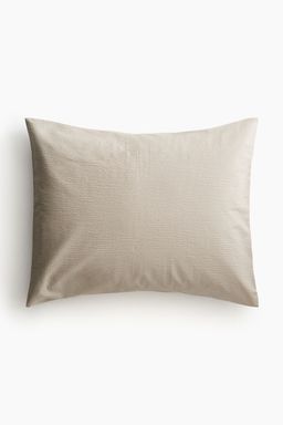 H&M - Beige Seersucker Pillowcase