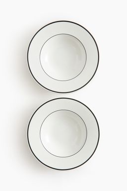 H&M - 2-Pack Porcelain Deep Plates