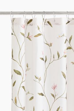 H&M - White Floral Shower Curtain