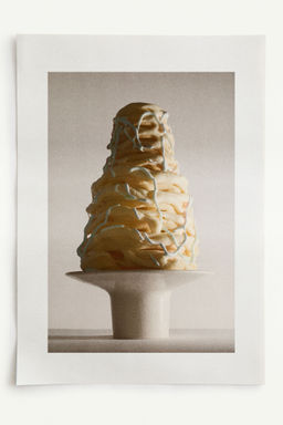 H&M - White Speckled Serving Plate