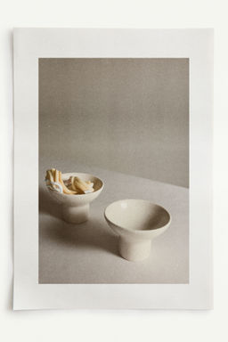 H&M - White Small Footed Serving Bowl