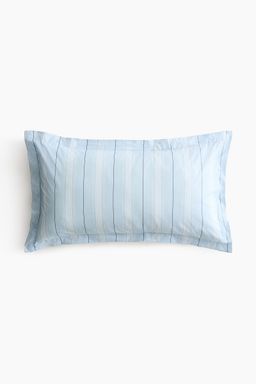 H&M - Blue Cotton Percale Pillowcase