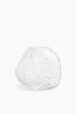 H&M - Transparent Small Textured Glass Vase