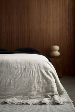 H&M - Beige Frill-Trimmed Bedspread