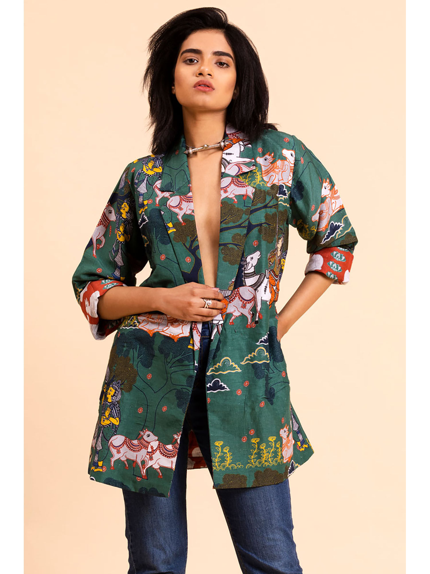 udd design Green O My God Printed Jacket-picture-29