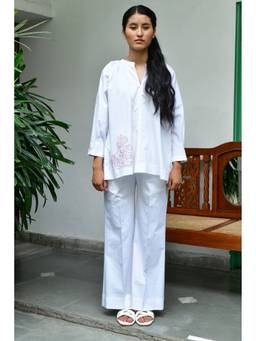 Raas By Ekta - White Canvas Of Dreams Co-Ord Sets