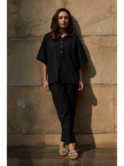 Raas By Ekta - Black Rainbow Horse Co-Ord Set
