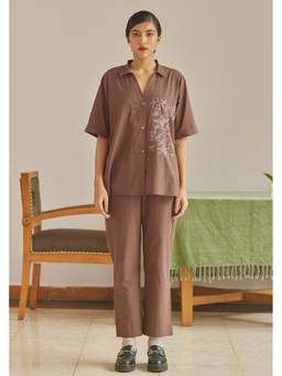 Raas By Ekta - Brown Stopping By Woods Co-Ord Set