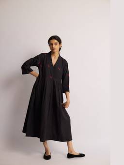 Raas By Ekta - Black Unfading Rose Dress