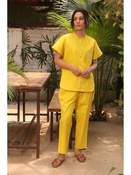 Raas By Ekta - Yellow Sunflower Co-Ord Set
