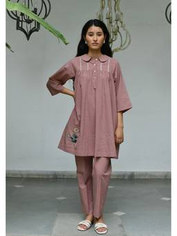 Raas By Ekta - Pink A Thought Unspoken Cotton Co-Ord Sets