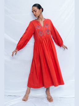 Raas By Ekta - Red Rangeela Dress