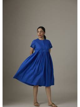 Raas By Ekta - Blue Dress Sapphire Petal Dress