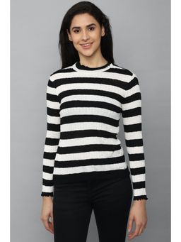 Allen Solly - Women Black Stripe Casual Top