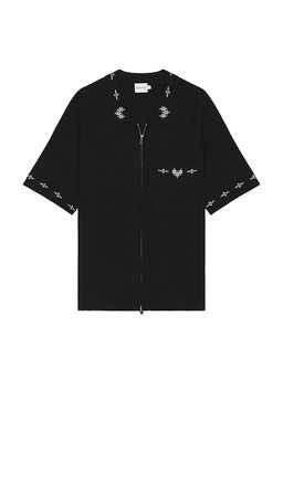 Bound - Aztec Cropped Zip Knit Polo