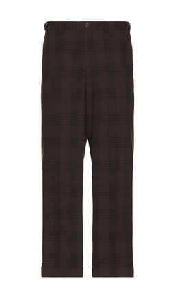 Beams Plus - Ivy Trousers Wide Recycle Wool Plaid