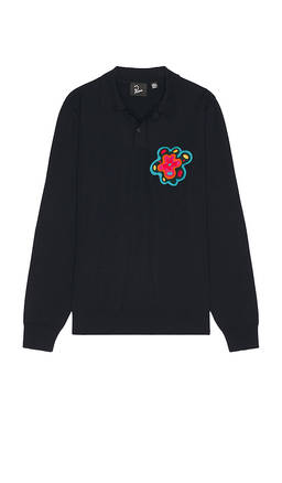 By Parra - Flower Blob Knitted Polo Sweater