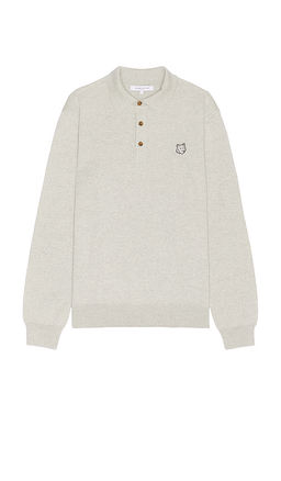 Maison Kitsune - Bold Fox Head Patch Polo Jumper