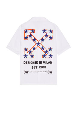 Off-White - Star Arrow Poplin Bowling Shirt